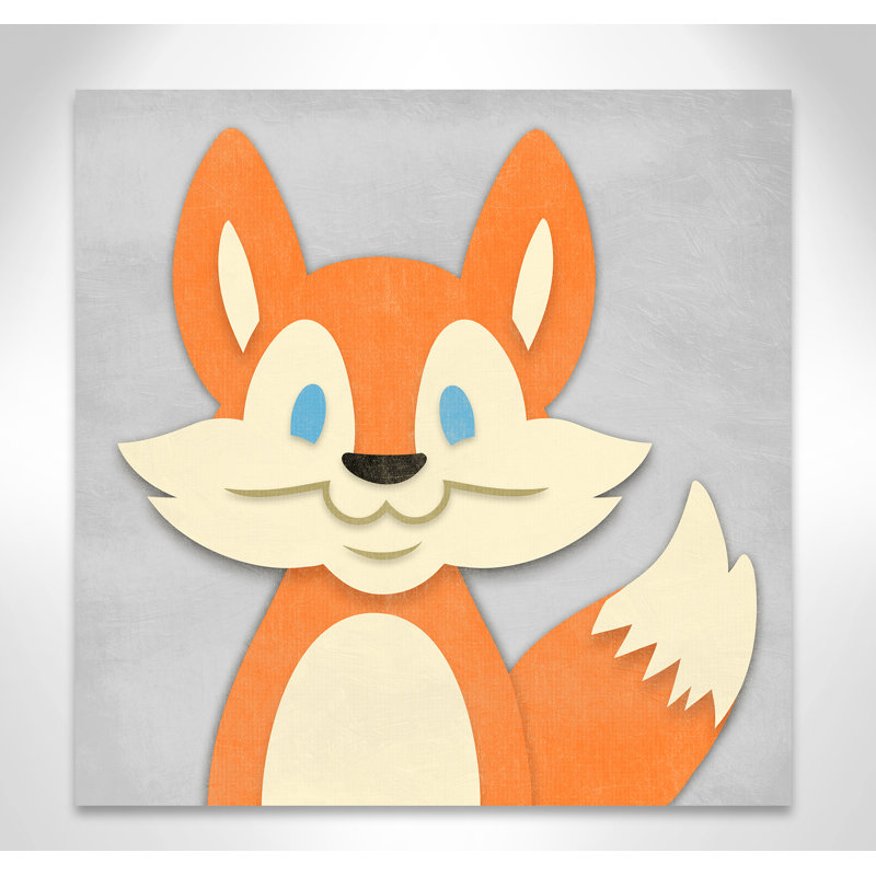 «Cheery Fox», impression sur papier, H 24 po x l 24 po x P 1,5 po, Toile