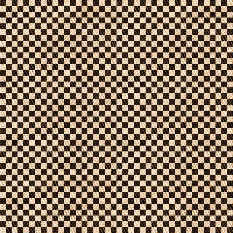 Tapis orange en laine à carreaux Farrish, Carré 7 pi