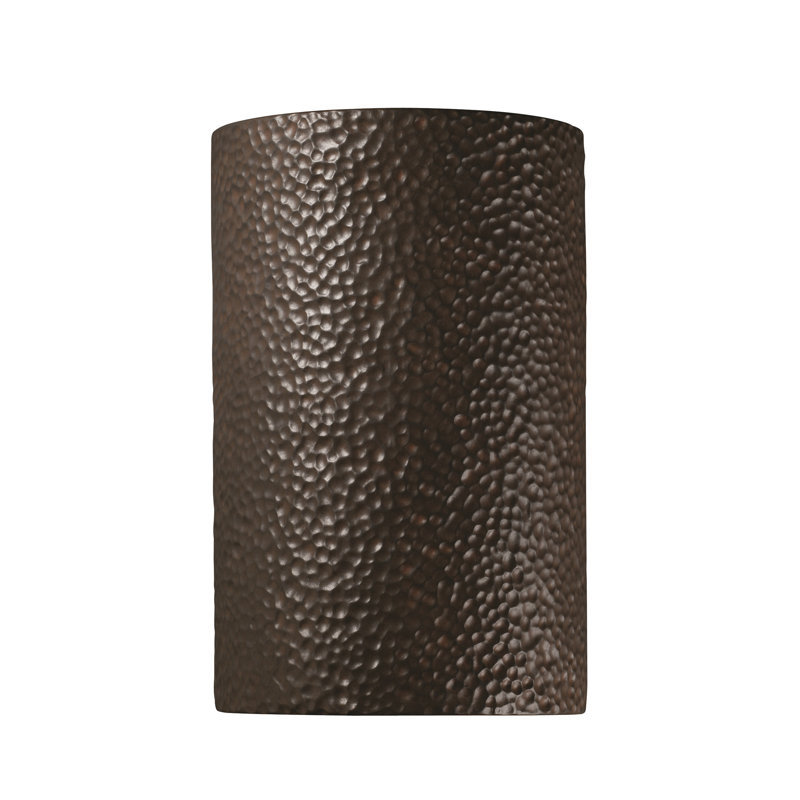 Armance Ceramic Wall Light, Hammered Iron