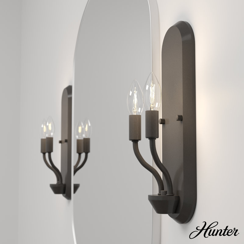 Merlin Aluminum Candle Wall Light, Noble Bronze