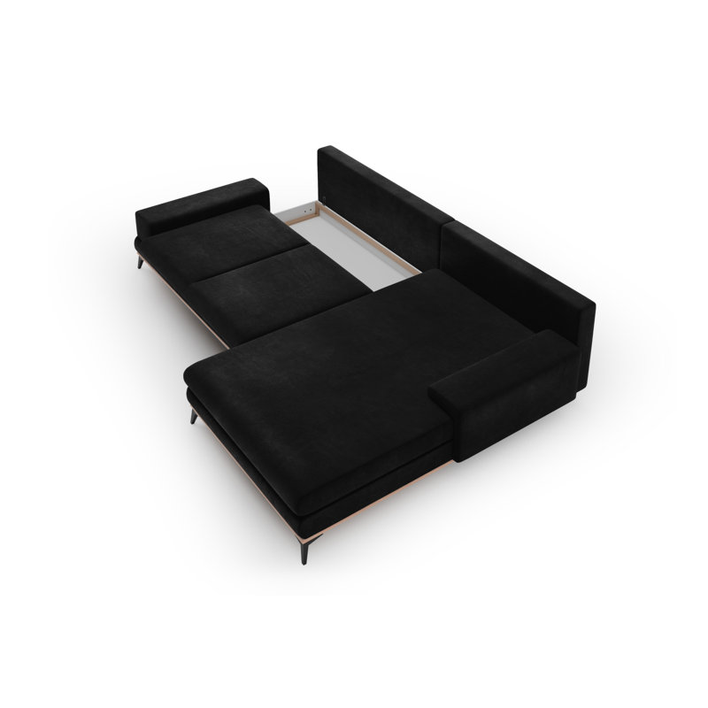 Cuiksa 5 Seater Sofa Bed, Right Hand Facing, Black