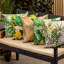 Bean Bag Bazaar Lemon Leaf Print Indoor-Outdoor Cushion, Multicolour
