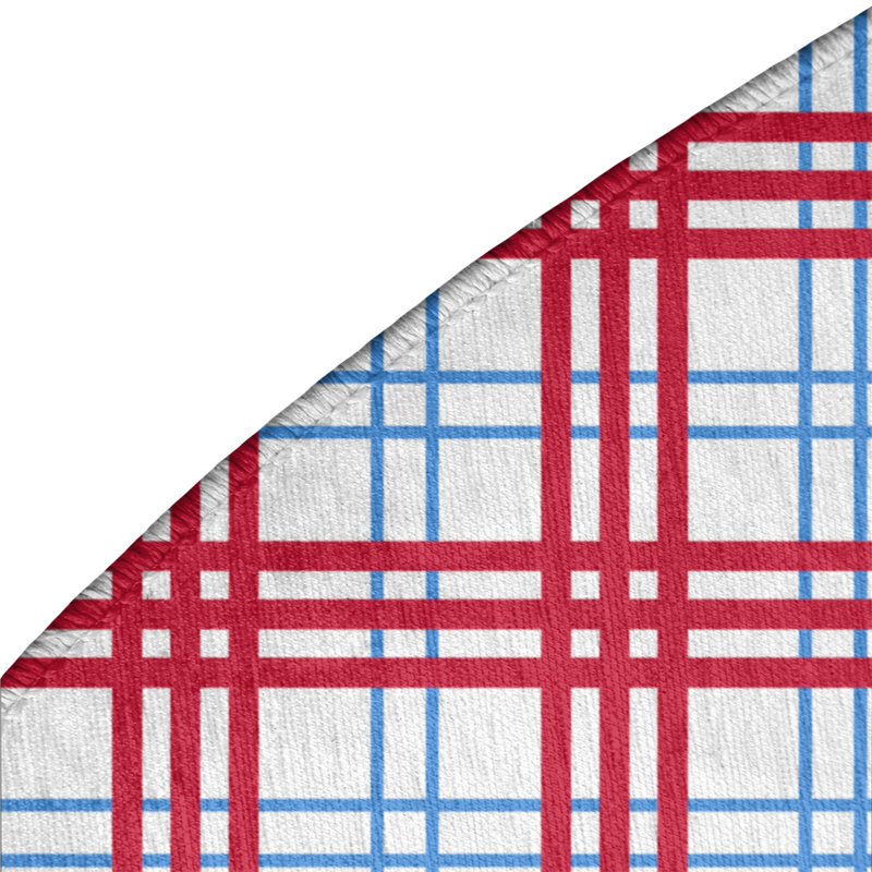 Plaid Indoor Rug, Round 5'