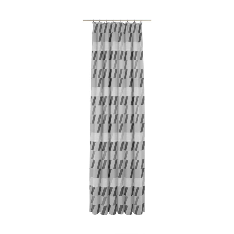 Lopez Room Darkening Single Panel, 225cm H x 132cm W, Dark grey/Light grey