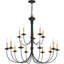 Lustre classique à 15 lumières de style bougie Analysia