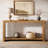 63-inch Solid Wood Console Table, 63" Farmhouse Sofa Table Entryway with 2-Tier Storage Shelf, Rustic Brown