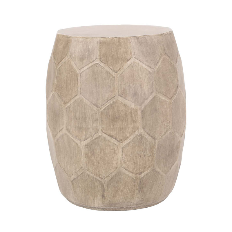 Outdoor Unique Honeycomb Pattern Side Table, Boho Design End Table, Small Accent Table