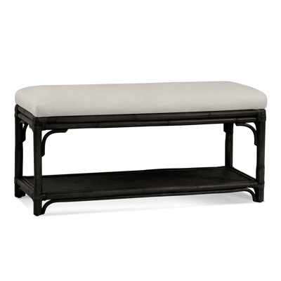 Summer Retreat Wicker Shelf Storage Bench