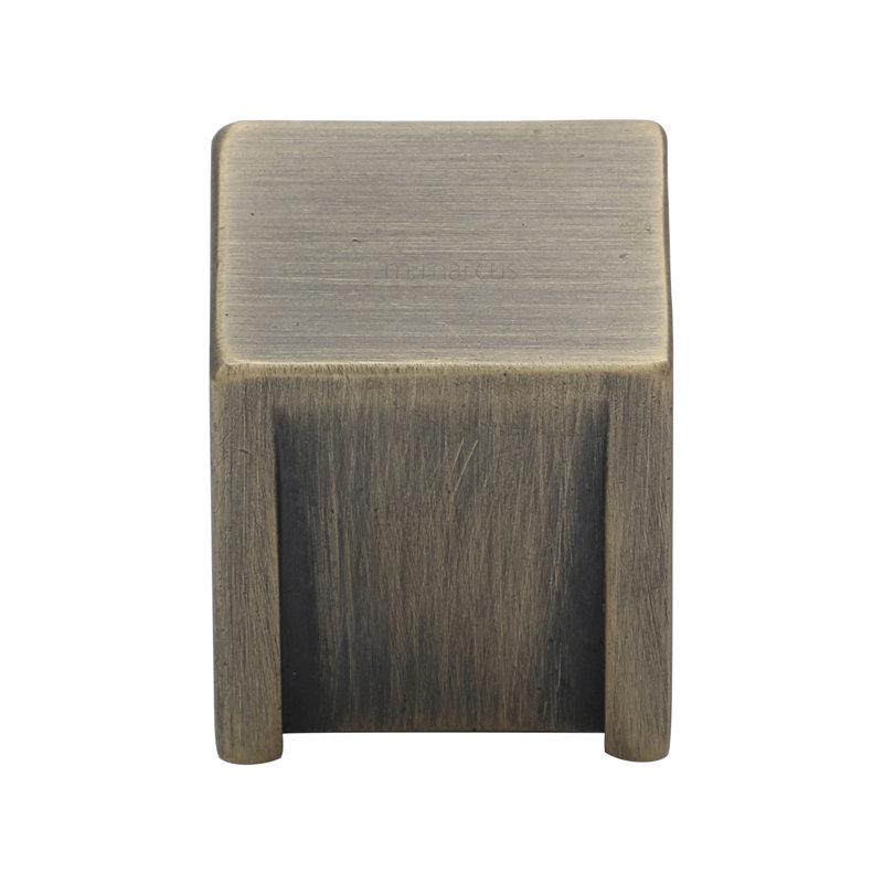 Heritage Brass Podium Cabinet Knob, Distressed Brass