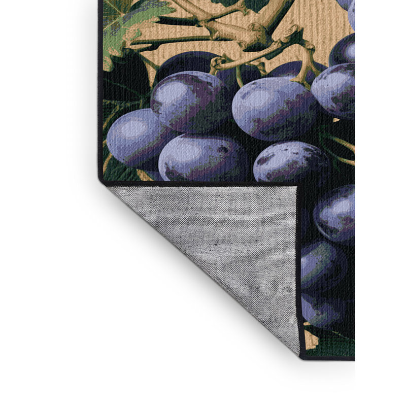  Tapis lavable à motif de fruits Kyoho, Rectangle 7 pi x 9 pi