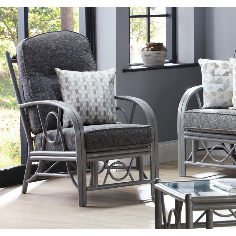 Salamanca Upholstered Armchair, Grey, Grey, Slate Grey