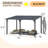 Hardtop Gazebo With Galvanized Steel Sloping Roof-105529446