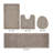 Edge 100% Cotton 2370 GSM Tufted Reversible 4-Piece Bath Rug Set – Ultra Soft, Highly Absorbent, Machine Washable, OEKO-TEX Certified, Ideal for Shower, Bathtub, Vanity & Sink Areas, Beige-921221042-921221054