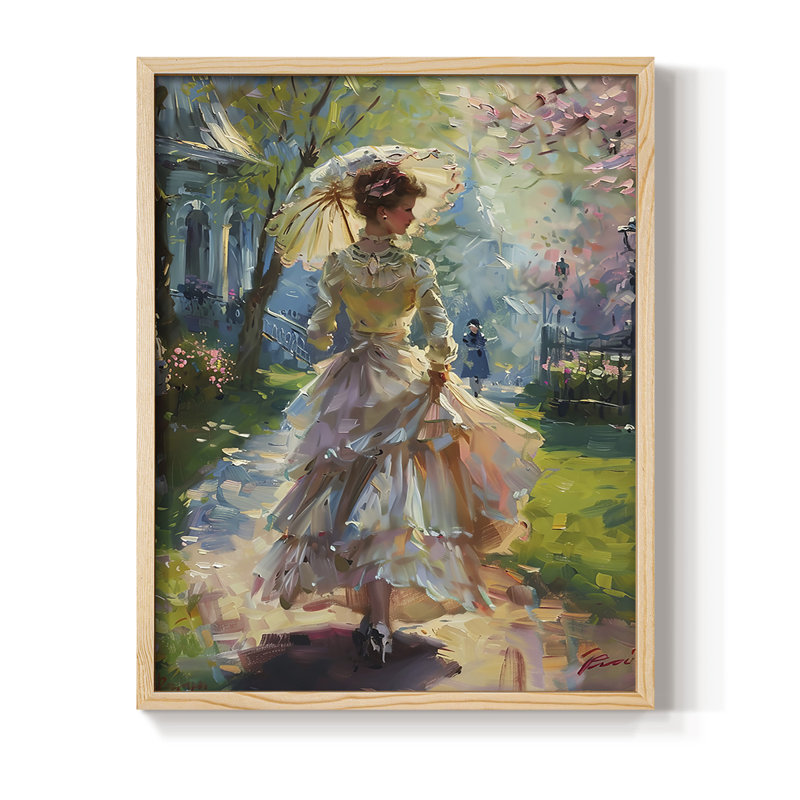 Reproduction encadrée WOMEN Series DCLII - bois massif, Naturel, H 30 po x l 24 po