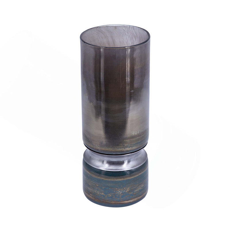 Vase en verre D5.1X13.2 ", H 13,2 po x l 5,1 po x P 5,1 po