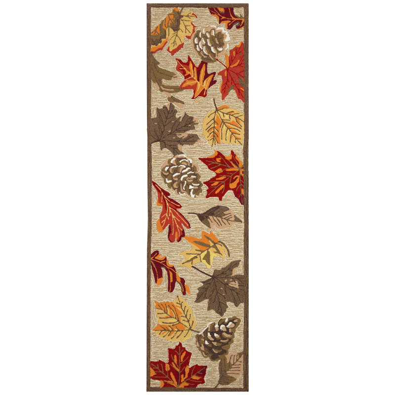 Conswella Hand Tufted Floral Indoor / Outdoor Rug, Runner 2' x 8'