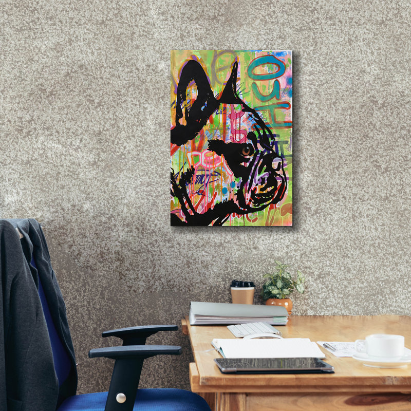 «Indelible Frenchie» par Dean Russo, H 26 po x l 18 po x P 0,75 po