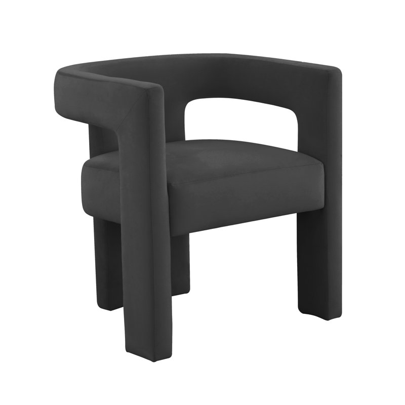 Velvet Armchair, Black