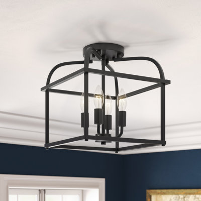 Plafonnier 4 lumières Condor noir mat