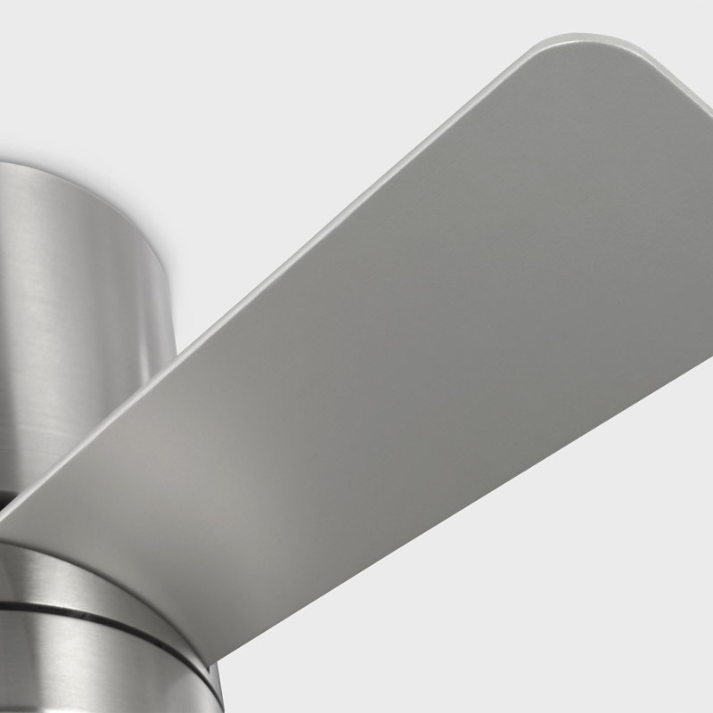 Ventilateur de plafond d'intérieur avec pales et télécommande portative Génération Lighting Fan, Argent argent, Nickel brossé