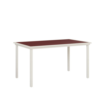 Berlin Gardens Vida Aluminum Top With Matte White Base 73″ Bar Table