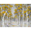 Forêt de bouleaux jaunes - décor de bureau contemporain imprimé-807601328