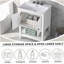 Base de meuble-lavabo 24 po seulement, structure en bois Soild, armoire de rangement avec portes et tablette ouverte, blanc