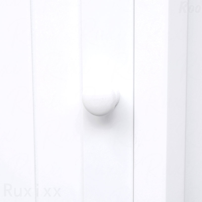 Armoire de coin blanche avec tablettes réglables pour la salle de bain, Blanc
