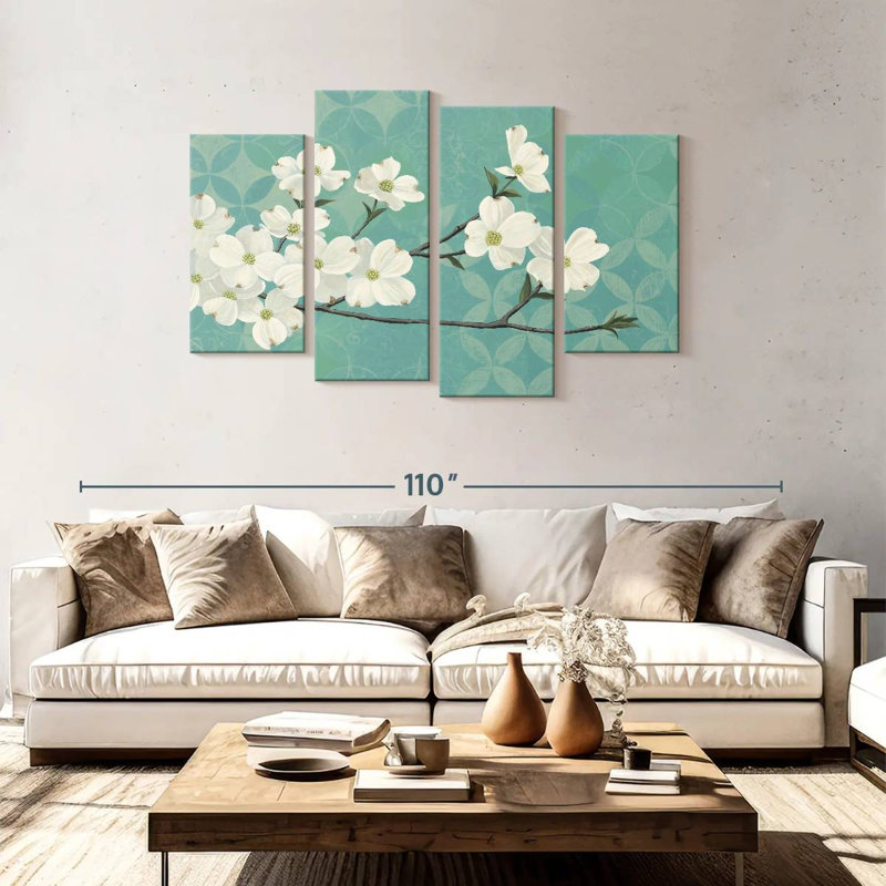 Harnek Dogwood Blossoms, H 48 po x l 75 po