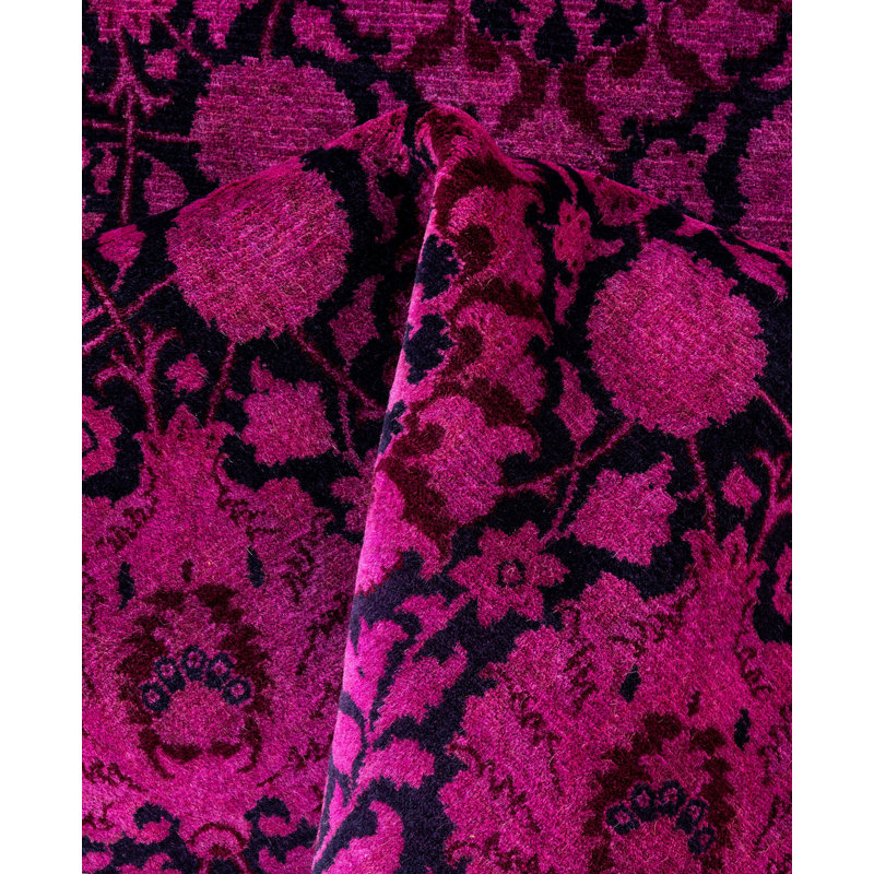 Overdyed One-of-a-Kind 7' 1" x 7' 1" Hand Knotted Area Rug