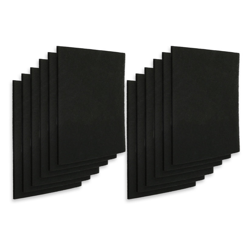 Charcoal Filters For Non Ducted Range Hoods  8.07" X 10.47" X 0.16" Compatible With Broan-Nutone 30" 43000 Series Range Hoods (12-Pack)