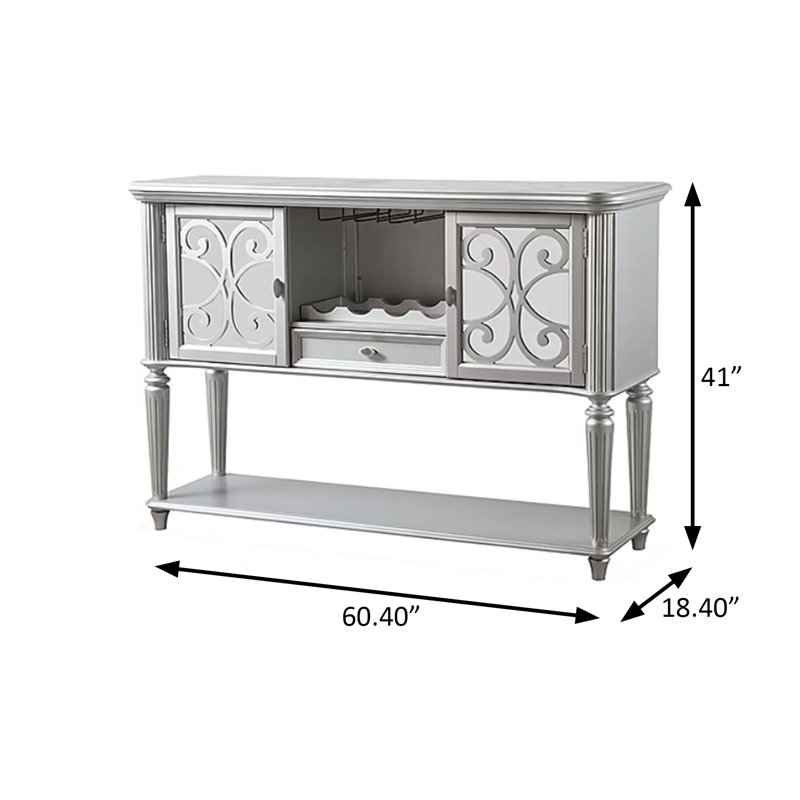 Desserte Glam 60,4 ", argent, Argent