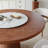 Amberly 7 Pieces Round Dining Table Set -Solid Wood Dining Table with Sintered Stone Rotating Lazy Susan-374758405-394905165