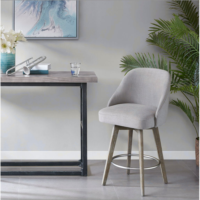 Tabouret de comptoir avec siège pivotant, Rose