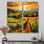 «Vangogh Sunlit Vineyard I», art mural jaune