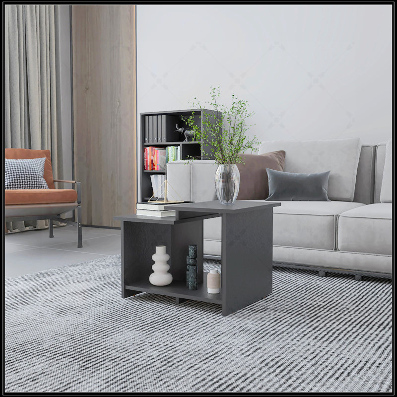 Coffee Table With Open Storage, Black