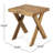 Outdoor Wood Table - Sandblast Finish, 18" Square, Simple Base For Patio Rustic Side In 18.28 Inches, Magnificence