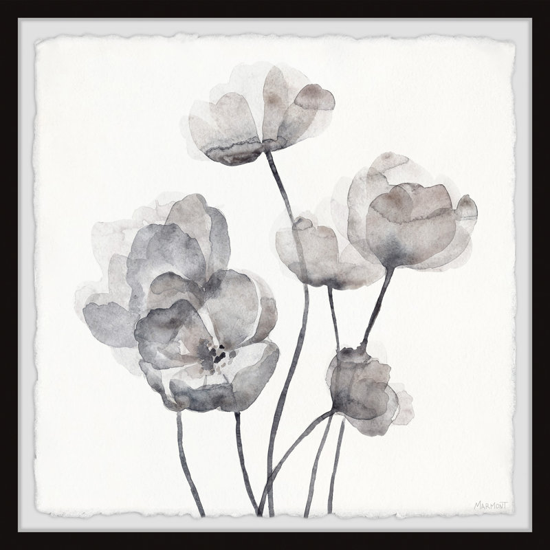 «Poppy Love», reproduction encadrée, H 24 po x l 24 po x P 1,5 po