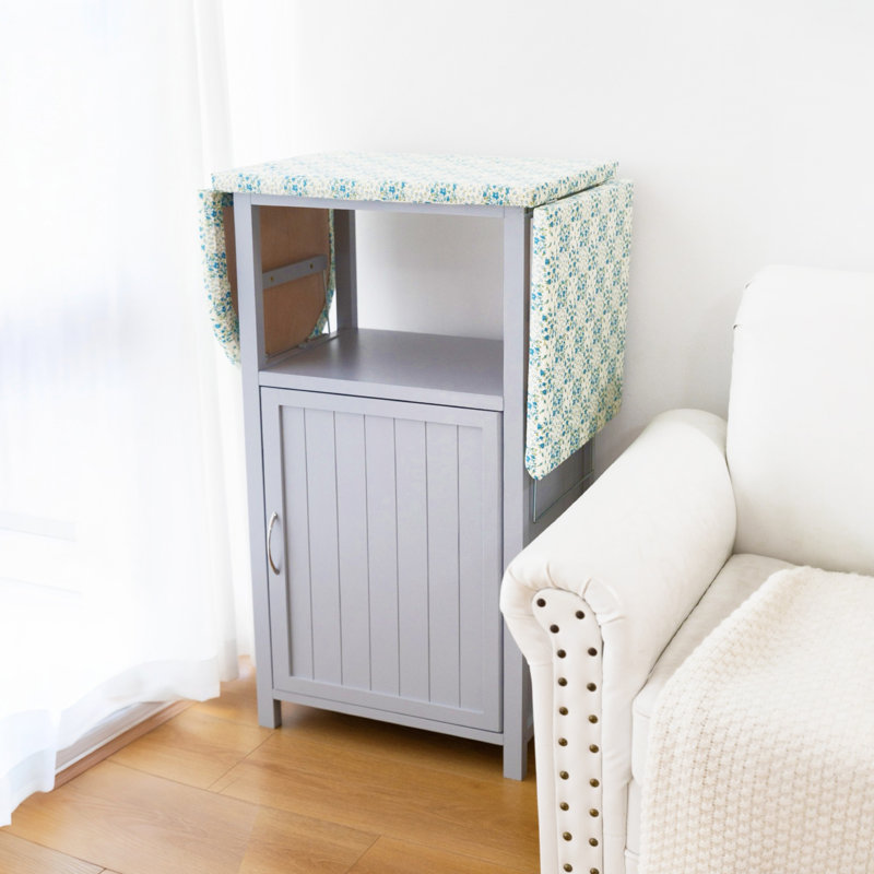 Planche à repasser avec armoire de rangement, Gris