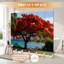 Cloison pliante 6 panneaux paravent Royal Flamboyant Sea Poinciana