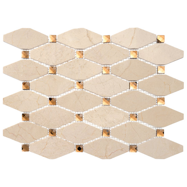 Triumph Stone and Glass 2'' x 4" Diamond Mosaic Kitchen Backsplash, Bathroom, Shower, Pool, Wall and Floor Tile