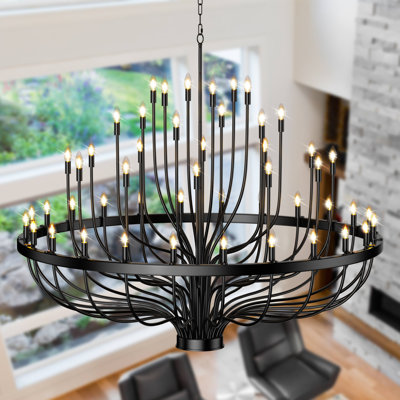 Lustre de ferme noir