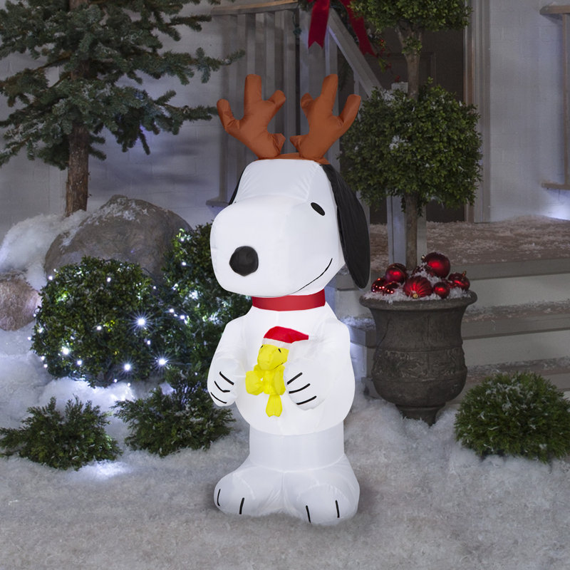 Noël gonflable Snoopy et Woodstock
