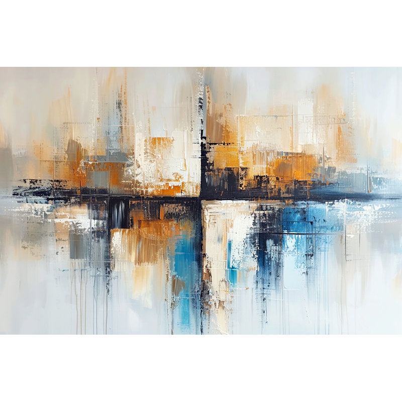 «Cross District», art mural sur toile tendue, H 32 po x l 48 po x P 1,5 po