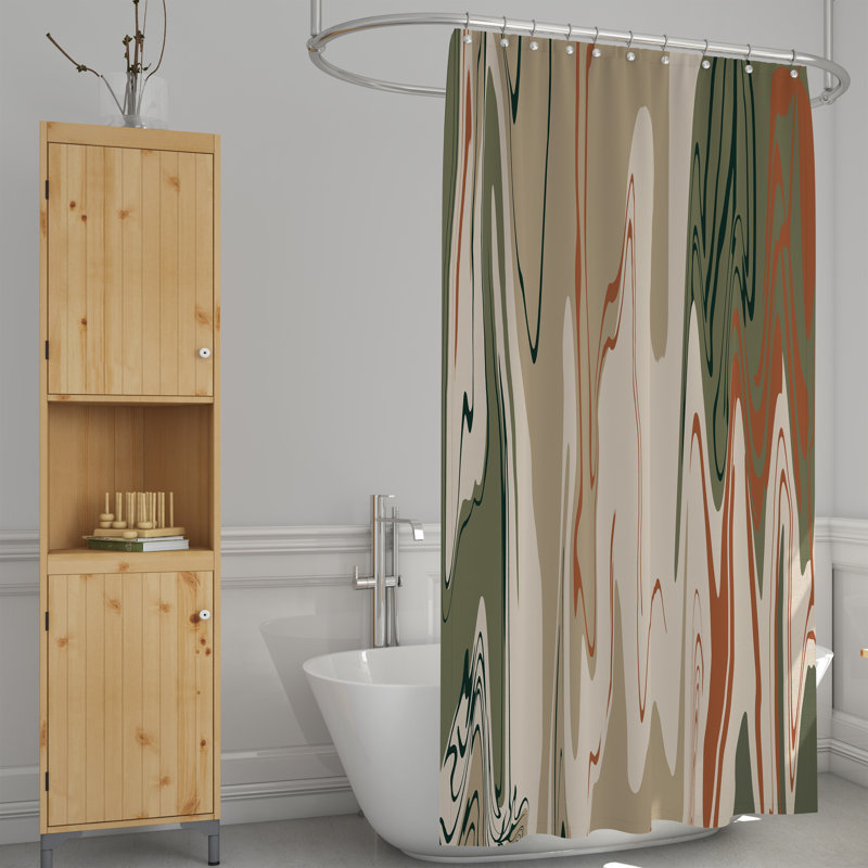Abstract Shower Curtain, 72" H x 70" W