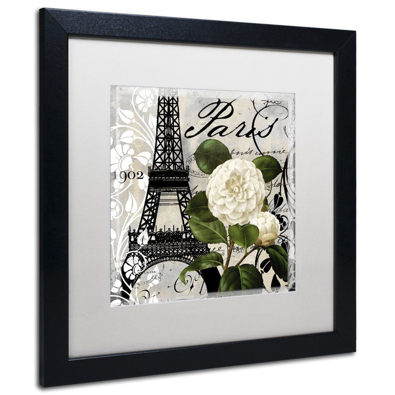 «Paris Blanc I», impression encadrée, H 16 po x l 16 po x P 0,5 po, Blanc