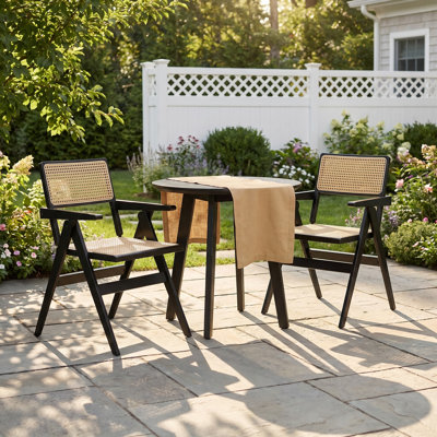 Wicker/Rattan Stackable Folding Chair Folding Chair Set
