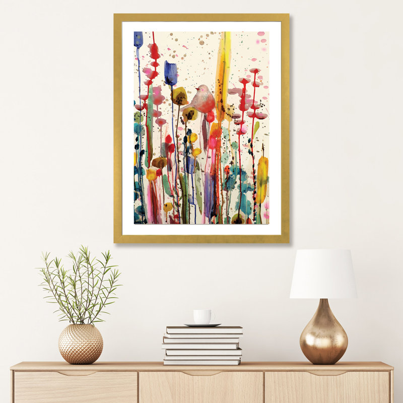 «Ce doux matin» par Sylvie Demers - reproduction d'art, Encadré en papier doré, H 32 po x l 24 po x P 1 po