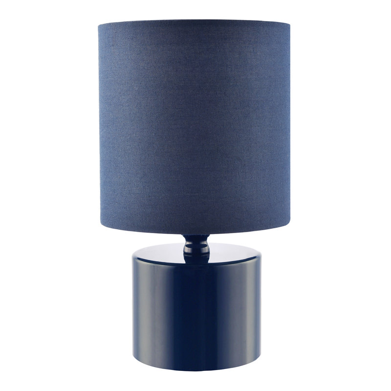 Metal Table Lamp, Blue, Blue