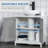 Kleankin Modern Under Sink Cabinet With 2 Doors, Adjustable Shelves, And U-Shaped Design For Maximum Storage Efficiency-1490751308